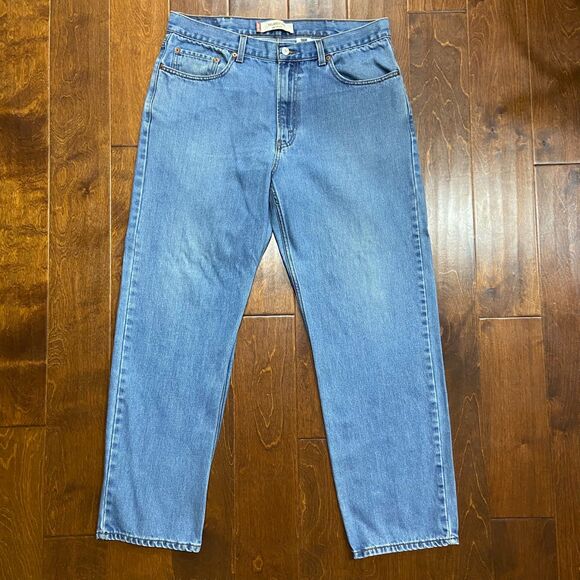 Levi's 550 Relaxed Loose Fit Vintage Y2K 2005 Blue Denim Jeans Mens Size 38 x 32 - Picture 3 of 10